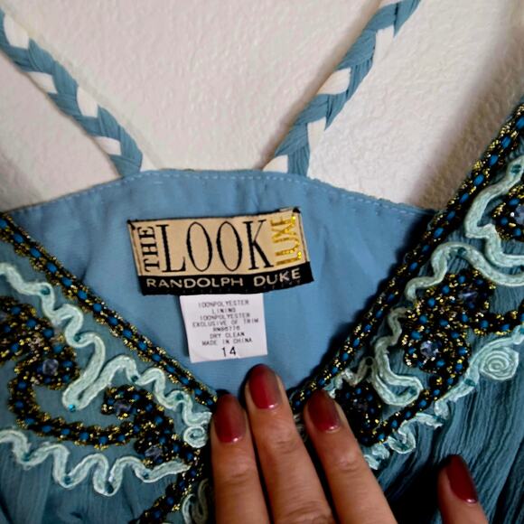 Size 14 – Vintage Grecian Style Gown by The Look Luxe by Randolph Duke - Picture 4 of 5